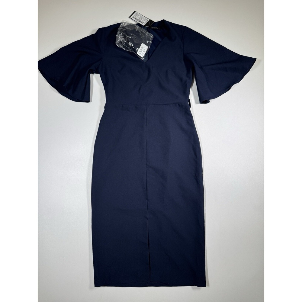 TRENDYOL Women's Work‎ Cocktail Dresses | Bodycon, Midi, Pencil, With Belt Sz 38